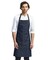Artisan Collection by Reprime® Jeans Stitch Denim Bib Apron Adjustable Neck Strap Four Pocket